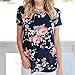 HOT Sale!Women T-Shirt,Canserin Womens Fashion Floral Print Short Sleeve T-Shirt Blouse Tops