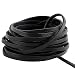 Navifoce Lacing Leather Cord Craft Strip, 4x2mm,15m (Black)