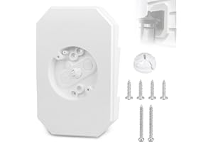 BOUYAO 8141DBL Siding Lamp Mounting Blocks Kits, Light Mounting Block Plate with Built-in Electrical Box for 1/2 Inch (0.5") Outdoor Double 4" Siding Lap 1/2" Vertical Double Siding Lap (White)