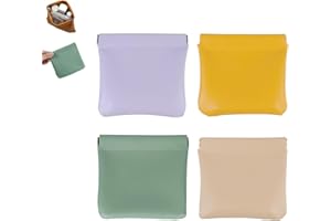 Personalized Snap Closure Leather Organizer, Purse Organizers For Inside Purse Jewelry Storage Bags Self Closing Mini Bags (4