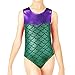BAOHULU Girls Sparkle Mermaid Dancing Gymnastics Tank Leotards (8A(Recommended age 6-8Y), Green)