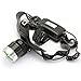 Towallmark Outdoor Waterproof 1600lm Xm-l T6 LED Headlamp + 2 X 18650 Rechargeable Batteries + Charger