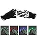 ZPTONE LED Gloves Skeleton Gloves 3 Color 6 Mode Flashing Finger Lights Halloween Costume Party Favors Light Up Toys Novelty Christmas Gift