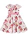 Bonny Billy Big Girl's Cap Sleeve Printed Woven Cotton Swing Skirt Dress