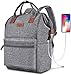 Zixatee Laptop Backpack 17.3 Inch Wide Open Computer Backpack Laptop Bag College Rucksack Water Resistant Business Travel Backpack Multipurpose Casual Daypack with USB Charging Port for Women