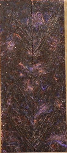 Bronze &amp; Violet Inlace Acryl #02 2 pc Mini Knife Scale 3/16"x1"x5" 001