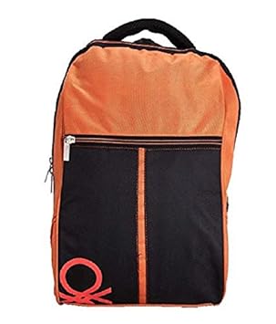 United Colors Of Benetton Unisex Laptop Backpack -Orange & Black (UCB)