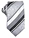 Silver and Black Silk Tie and Pocket Square Paul Malone Red Line