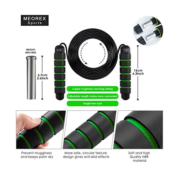 Weighted-Skipping-Rope-Adult-Fitness-Speed-Jump-Rope-for-Gym-Home-Exercise-Men-Women-Kids-Tangle-Free-with-Foam-Handles-for-Workouts-Ideal-for-Calorie-Fat-Burning-Endurance-Training Skipping Rope Adult Fitness Jump Ropes for Fitness with Soft Foam Handles Women Men & Kids - Adjustable Speed Jumping…