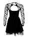 Little Hand Womens Casual Prom Sexy Short Lace Party Bodycon Slim Dress, Black2, Small