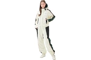MOUS ONE Women One Pieces Ski Suits Waterproof Warm Insulated Ski Jumpsuit Removable Hood Snowsuit for Snow Sport