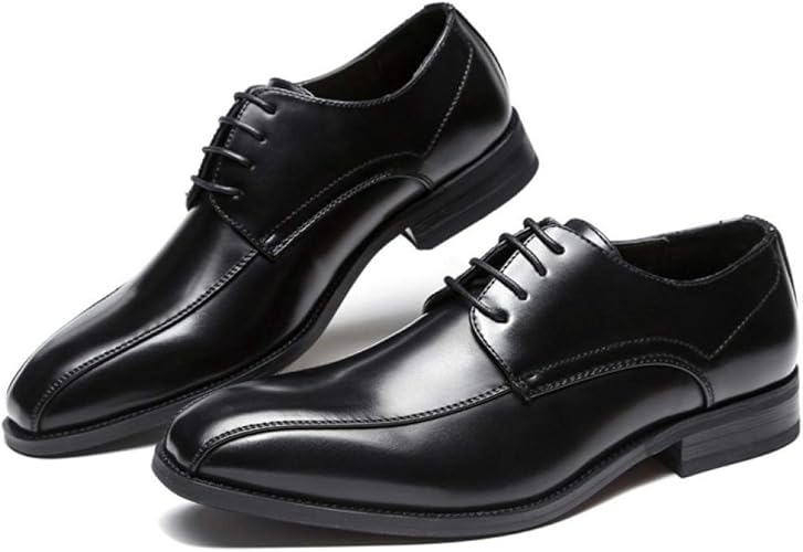 Amazon Yikaifei ビジネスシューズメンズ 革靴 紳士靴 レースアップ 抗菌 普段用 ブラック 24 5cm シューズ バッグ
