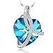 PLATO H Heart Pendant Necklace, Infinity Wrap Crystal Charm, Elegant Gift for Women, Perfect for Birthdays, Anniversaries, Valentine's Day
