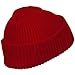 Solid Plain Watch Cap Beanie - Red OSFM