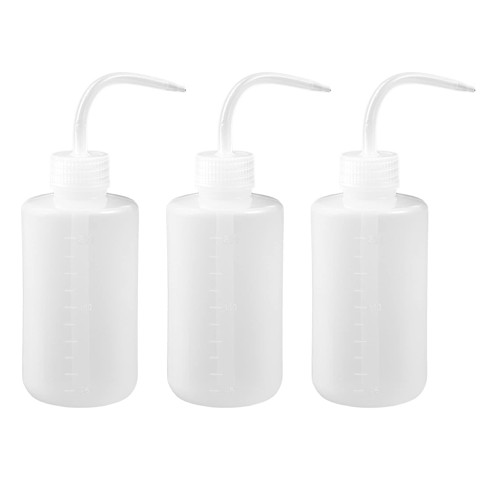 Happybase Wash Bottles, 8oz 250ml Safety Wash Bottle Watering Tools, Economy Plastic Squeeze Bottle for Medical Label Tattoo Supplies Green Soap Cleaning Washing Bottle (3 Pack)