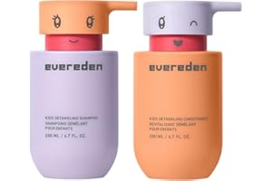 Evereden Kids Haircare Set: Hair Detangling Shampoo & Conditioner for Children Ages 3+, Plant Protein Peptides & Argan Oil, Vegan, Free from Sulfate, Paraben, Phthalate & Petrolatum