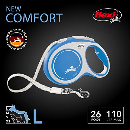 FLEXI New Comfort Retractable Dog Leash (Tape), for Dogs Up to 132lbs