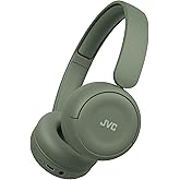 JVC Wireless Headphones with 50H Battery Life, Soft Cushions, Foldable Design, Bluetooth 5.3, Multipoint Connection, App EQ, Built-in Mic – Matte Green - HAS59WG