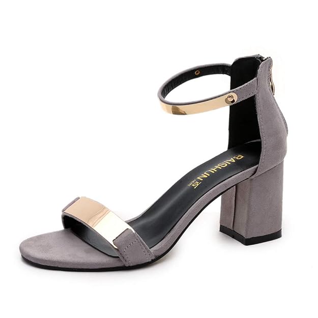 XuxMim Damen Plateau Sandaletten mit Blockabsatz Peep Toe Bequeme Sandalen