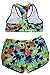 TOP HERE Women's 2 Piece Bandage Sporty Bathing Suit Scoop Neck Boyshorts Bikini Swimsuit Blue