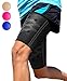 Sparthos Thigh Compression Sleeves (Pair) - Upper Leg Sleeves for Men and Women Elastic Support for Sore Hamstring Groin Quad Reduce Cramping Athletic Sports Washable and Durable (Black-XL)