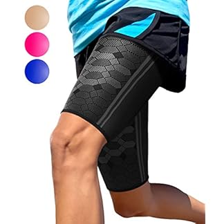 Sparthos Thigh Compression Sleeves (Pair) – Quad and Hamstring Support – Upper Leg Sleeves for Men and Women