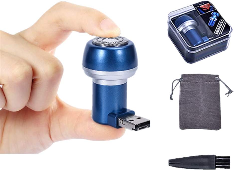 Portable Travel Electric Rotary Razor, Sanfonti Mini Shaver Hair Removal for Men Women,Mobile Phone Razor for Shaving(USB+Mirco)