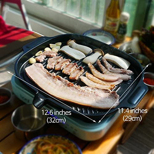 UPIT Korean BBQ Grill Pan Induction Stovetop Compatible Aluminum