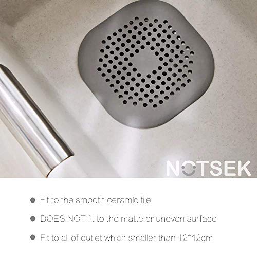 Shower Drain Covers, NOTSEK Silicone Tube Drain Hair Catcher Stopper with Sucker for Bathroom Kitchen, Rubber Bathtub Sink Strainer Plug Filter Trap Home Drain Protectors