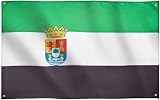 Runesol Extremadura Flag 91x152cm 3x5ft 4 Grommets Eyelets Premium Polyester