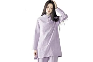 KSUA Womens Tai Chi Uniform Zen Meditation Suit Chinese Kung Fu Clothing Cotton