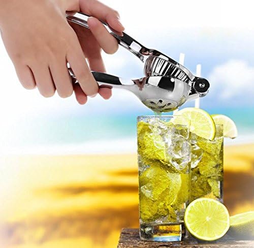 Lemon Squeezer, Lifedamal, Manual juicer squeezer,commercial lemon squeezer, stainless steel, lemon squeezer glass, Heavy Duty Design, Hand Press Juice from Fruit or Vegetables (Silver)