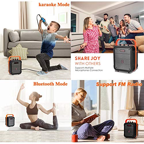 JYX Portable Bluetooth Speaker System with Adjustable Strap, Wireless Stereo Pairing with