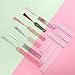 Whaline 6 Pieces Silicone Bookmark Mold DIY Transparent Resin Casting Jewelry Cat Mermaid Mould Craft Making with 12 Pieces Different Color Handmade Silky Tassels