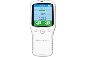 Air Quality Monitor Indoor, 5 in 1 Air Quality Tester，Formaldehyde Detector, voc Meter, Detect Indoor HCHO,TVOC,AQI,PM2.5,PM1