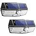 LITOM Solar Lights Outdoor, IP67 Waterproof Wireless Solar Motion Sensor Lights with 270°Wide Angle, Easy-to-Install Security Lights for Front Door, Yard, Garage, Deck-2 Pack