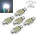 Efoxcity 12V 31mm 1.25'' DE3175 5Pcs Canbus Error Free LED Bulbs for Interior License Plate Dome Map Door Courtesy Car Light