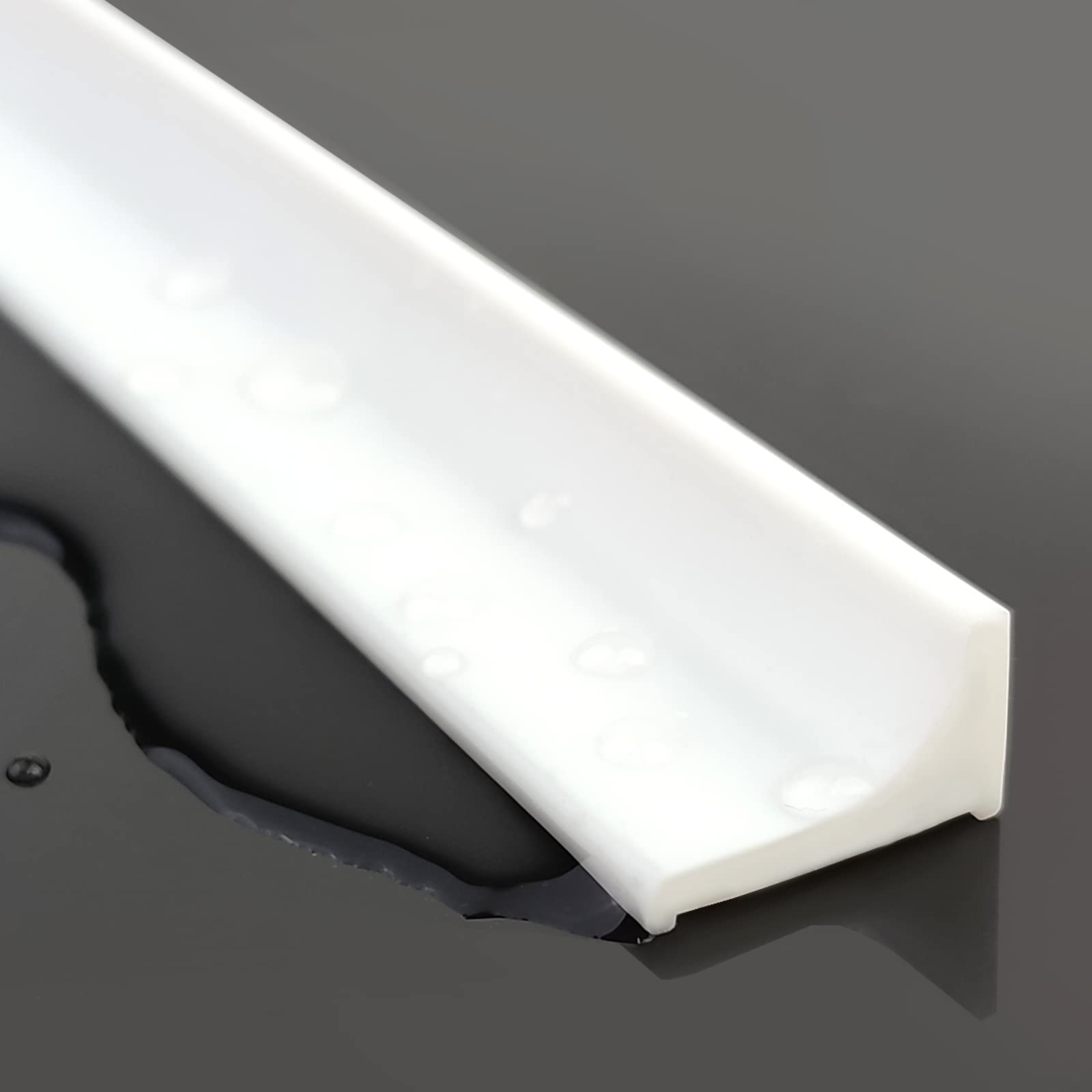 Collapsible Shower Water Guard Bathtub Bathroom Splash Guard Water Dam Retention DIY System (1 M, L Type White)