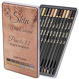 Dark Skin Tone Colored Pencils for Adults - Color Pencils for Portraits and Skintone Artists Pencil