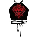 Sister Amy® Women's Halter Cross Back Boho Bandage Tank Camis Crop Top Vest
