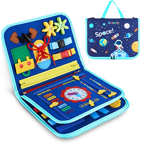 Banafly Busy Board Sensory Toys for Toddlers 1 2 3 4 Year Old