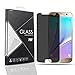 HugeTree Galaxy S7 Privacy Screen Protector Anti-Spy Tempered Glass Ballistics 0.3mm 9H Hardness Anti shatter Anti Scratch Fingerprint, Bubble Free for Galaxy S7