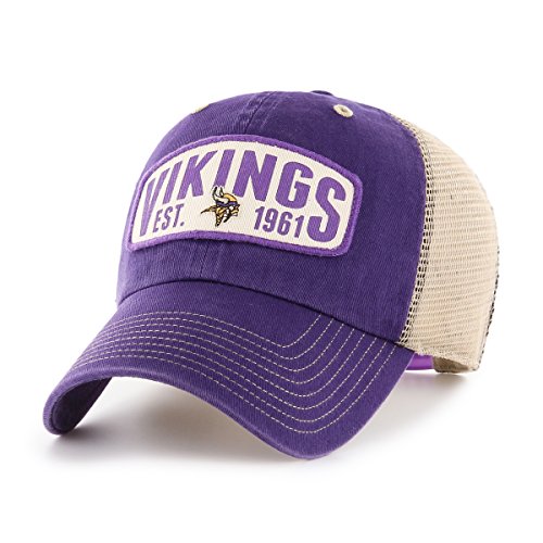 NFL Minnesota Vikings Woodford OTS Challenger Adjustable Hat, Purple, One Size