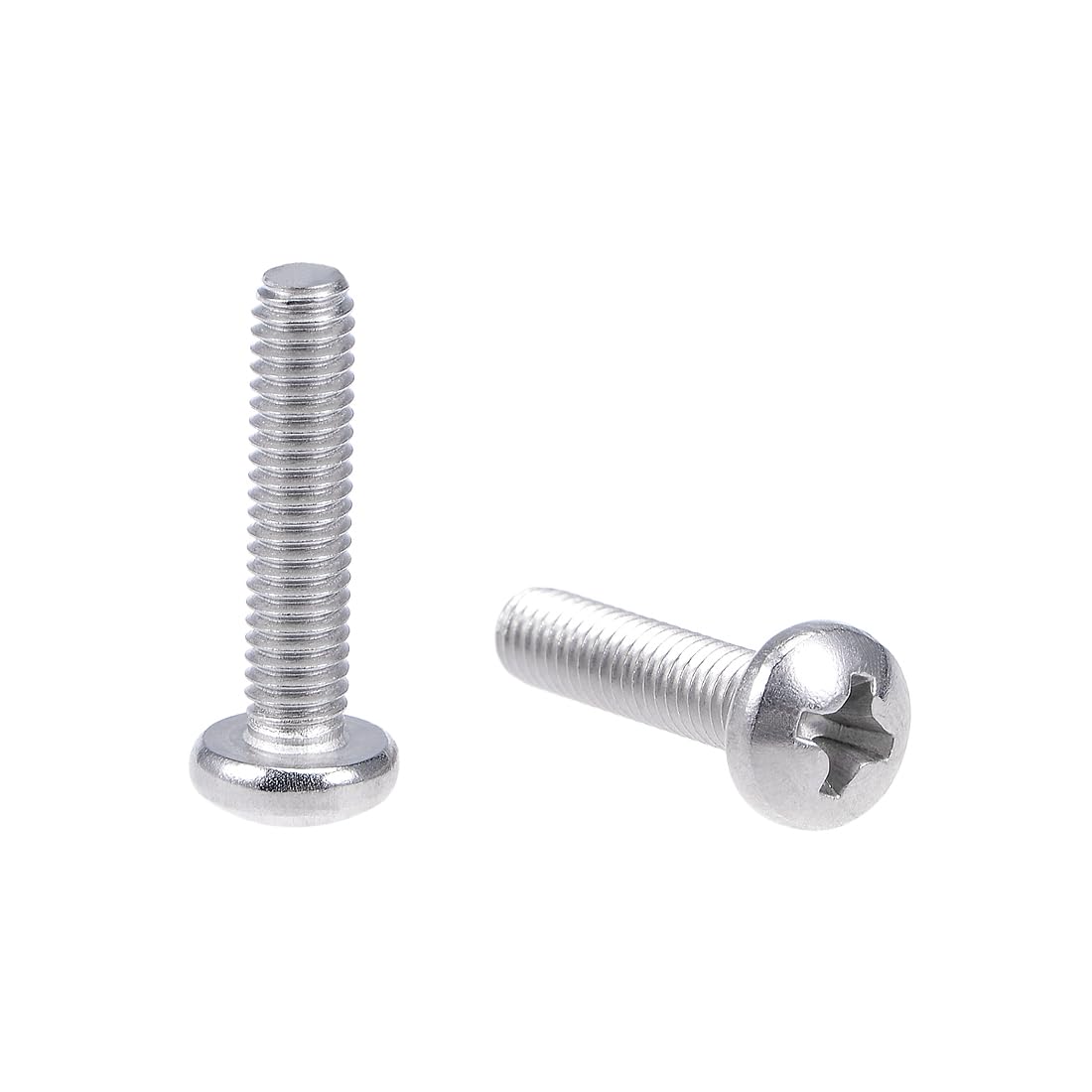 sourcing map M4x18mm Machine Screws Pan Phillips Cross Head Screw 304 Stainless Steel Fasteners Bolts 30Pcs โ image 1