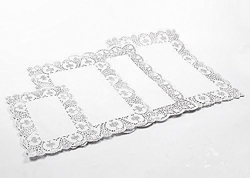 HAKSEN Rectangular Paper Lace Doilies Combo,16 PCS