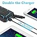 Raydem Power Bank Combo, Outdoor Rugged Power Bank 10000mAh 2-Port Portable Charger with Flashlight Cigarette Lighter Safety Hammer and Ultra-compact 2500mAh Portable Charger with Flashlight