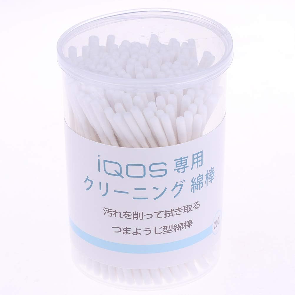 WayJaneDTP 200pcs/box Cleaning Cotton Swab Double Head Cleaning Stick for IQOS 2.4 Plus @#CA