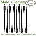 LED Light Strip DC 2.1x5.5mm Wire Power Pigtails Adapter Barrel Plug Socket Cables and CCTV Security Camera, DVR,Car Rearview Monitor System Video and Other Low Voltage Application Male+Female 5pack