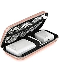Funda de transporte a prueba de golpes, iMangoo rígida de protección EVA, resistente a los impactos, bolsa de viaje para banco de energía, organizador de cable USB, funda de bolsillo, accesorios para auriculares, funda con revestimiento suave con cremalle