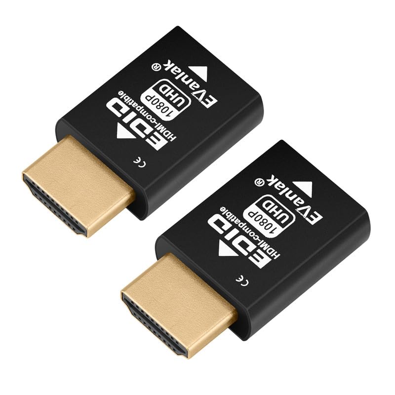 Mini HDMI EDID Emulator Passthrough - 1920x1080@59Hz | Compact Design | Supports HDMI Switches, Extenders, AV Receivers, Video Splitters-2Pcs